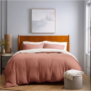 QUINCE Organic Airy Gauze Duvet Cover Full Queen Clay